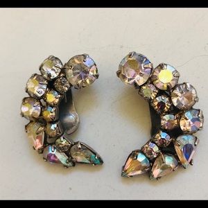 Crescent Shaped Clip on Earrings